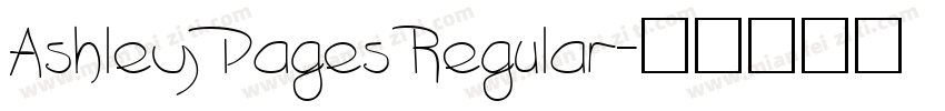 Ashley Pages Regular字体转换